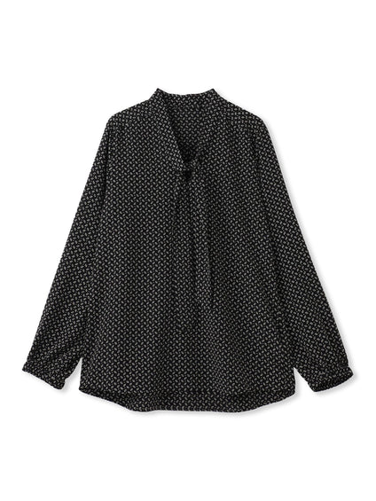 【WEB限定】ヴィーナスデシンプリントブラウス≪洗濯機で洗える≫