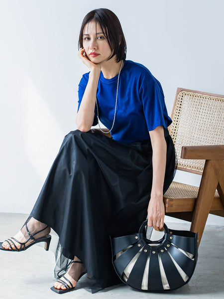 WEB限定】【3サイズ】コットン半袖カットソー≪洗える/接触冷感  