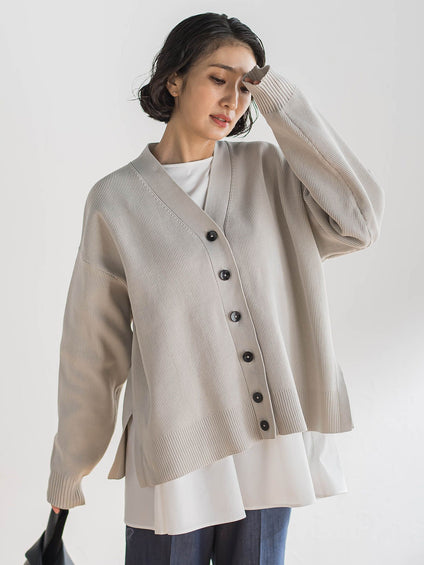 【大きいサイズ/WEB限定カラーあり】スポンディッシュニットカーディガン