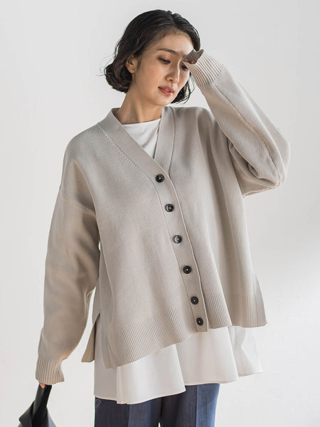 【大きいサイズ/WEB限定カラーあり】スポンディッシュニットカーディガン