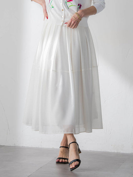 ラッセルレースチェックスカート