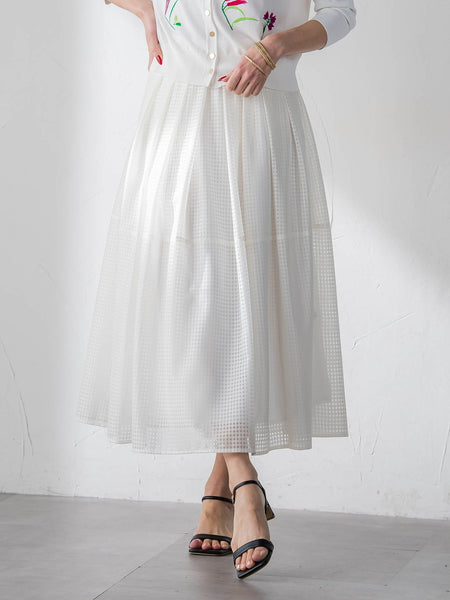 ラッセルレースチェックスカート