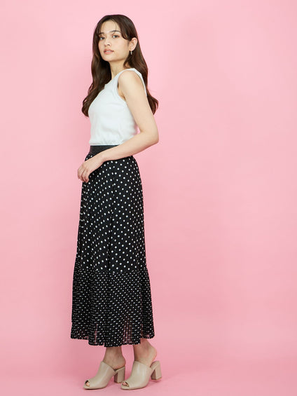 シフォンドットティアードスカート≪手洗い可能≫