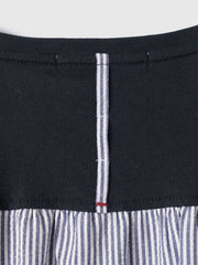 ストライプ切替プルオーバー