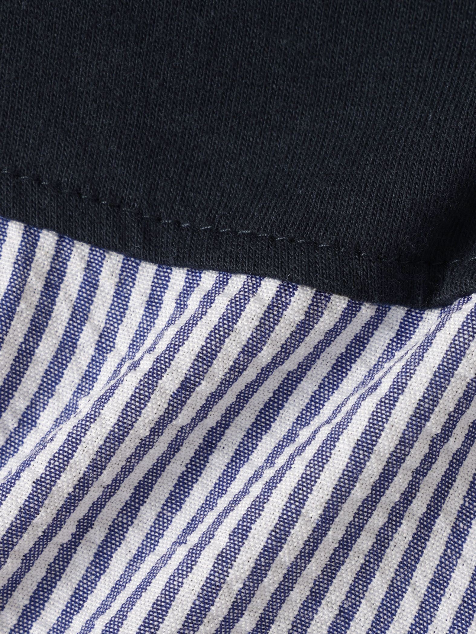 ストライプ切替プルオーバー