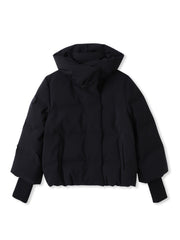 袖口リブシームレスダウンジャケット