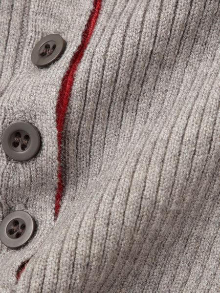 配色キーネックリブニットプルオーバー≪手洗い可能≫