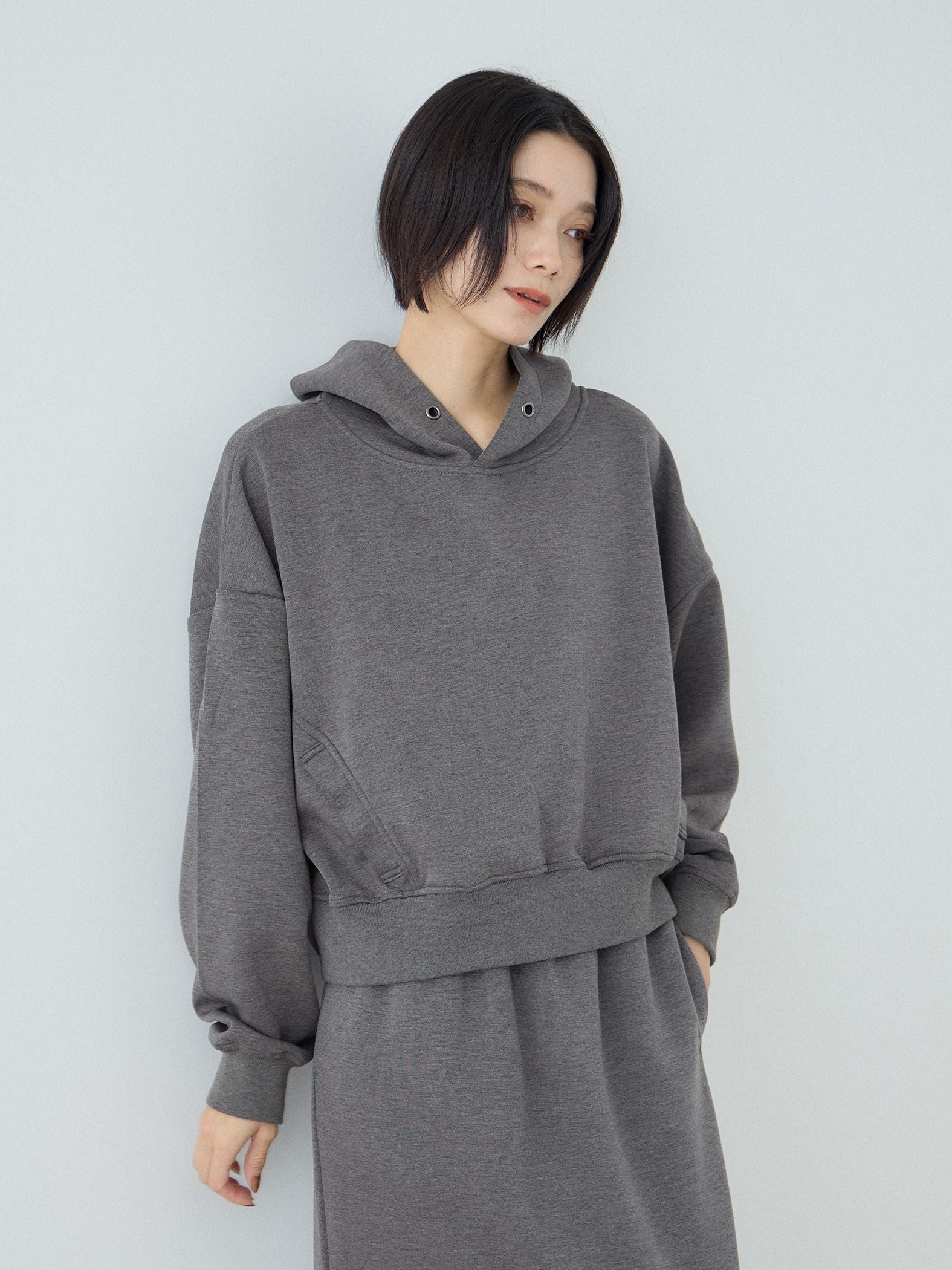 パーカー×スカートセットアップ