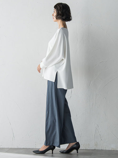 【WEB限定】”もっちり素材”ダンボールドルマンプルオーバー≪手洗い可能≫