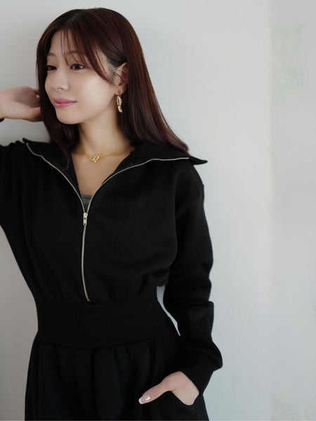 Sweat Rib Onepiece［under150cmさんにもオススメ］≪手洗い可能≫