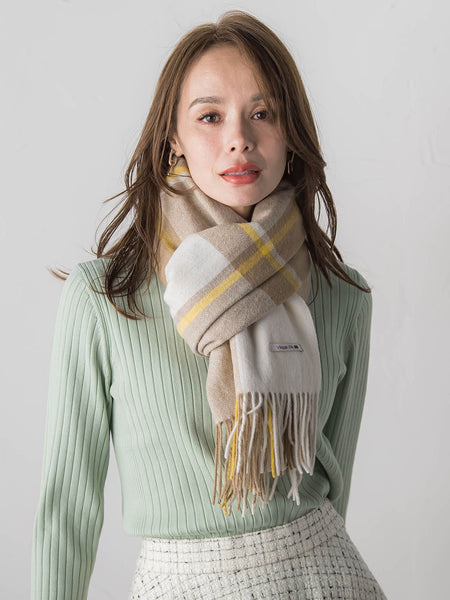 チェックマフラー