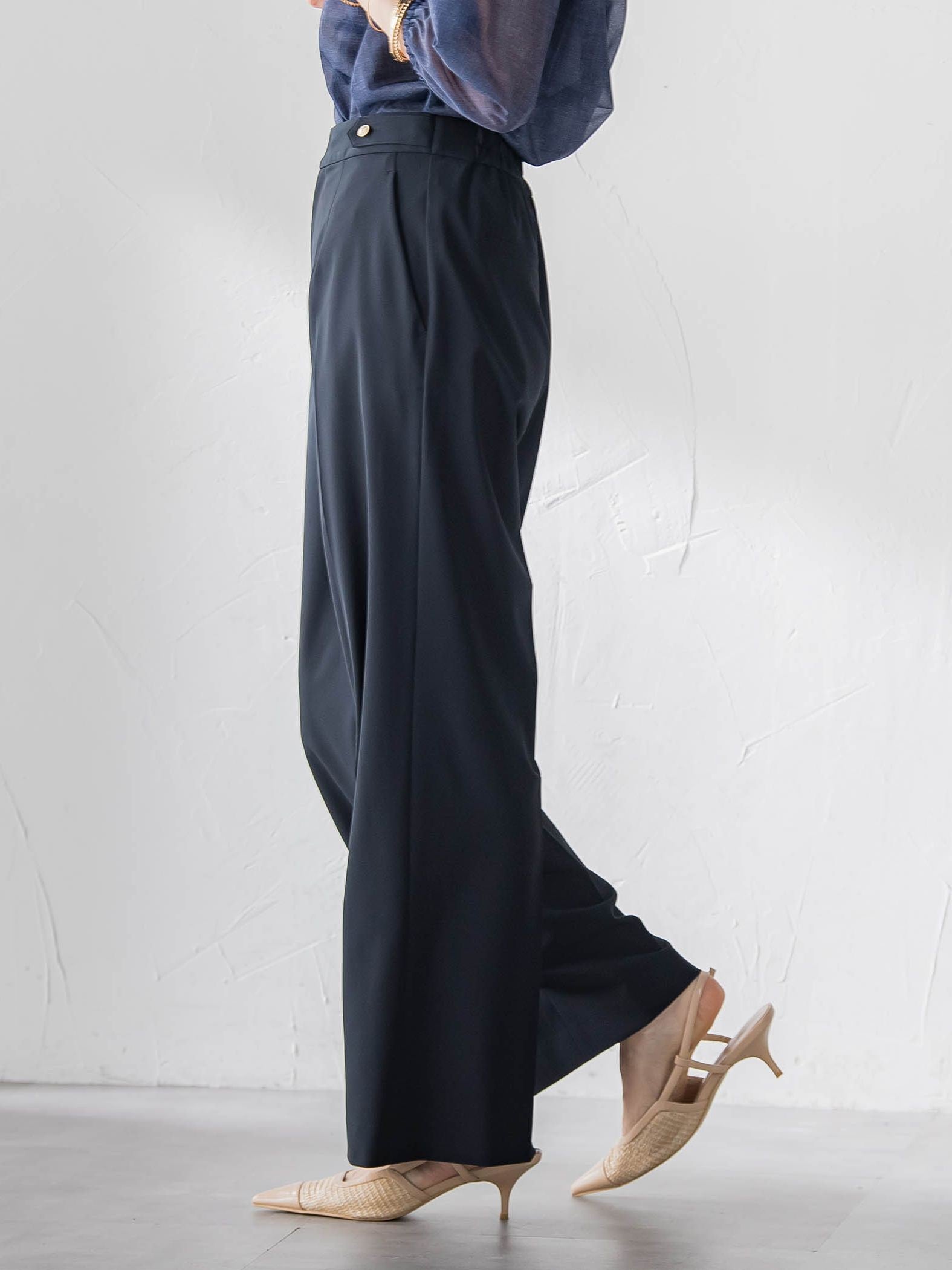 美シルエットワイドパンツ
