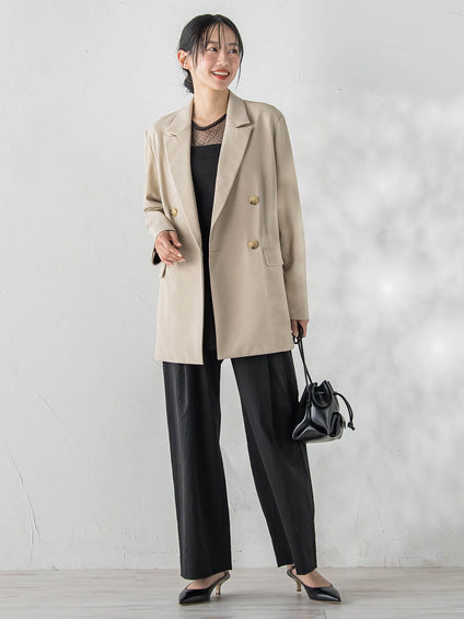 チュールドットチュニックプルオーバー≪洗濯機で洗える≫