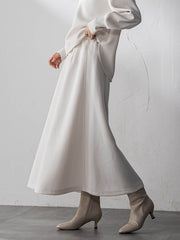 軽量ボンディングスカートセットアップ≪洗濯機で洗える≫