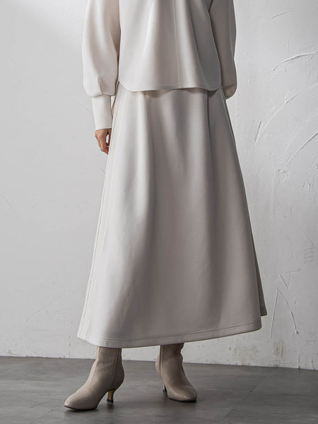 軽量ボンディングスカートセットアップ≪洗濯機で洗える≫