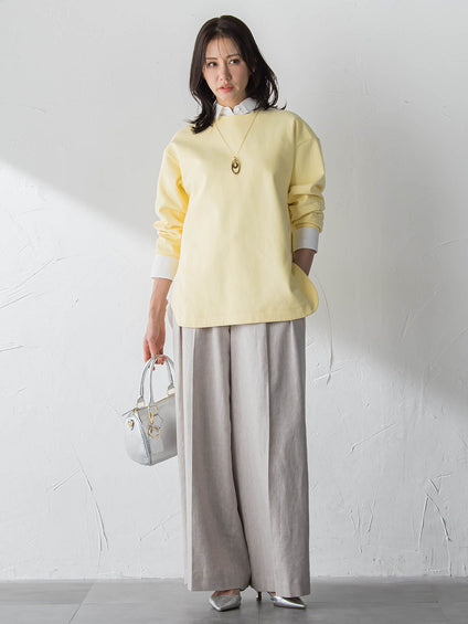 【WEB限定】美フォルムデイリープルオーバー≪洗濯機で洗える/11号あり≫