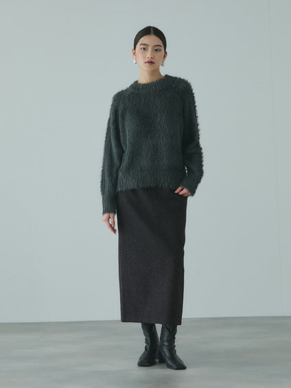 ソフトニットメルトンIラインスカート≪手洗い可能≫