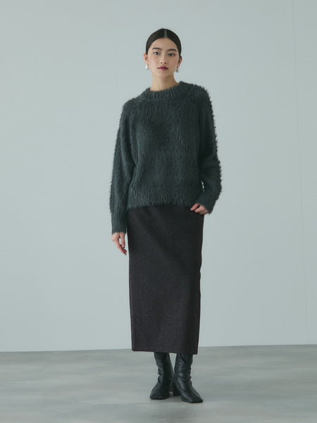 ソフトニットメルトンIラインスカート≪手洗い可能≫