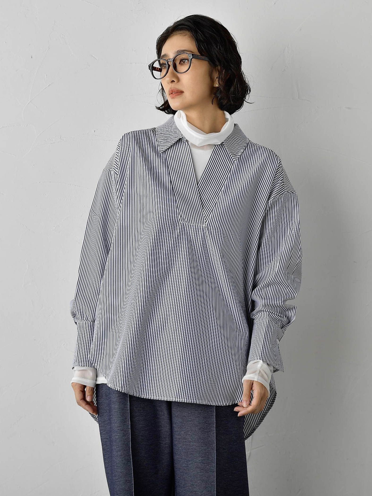 シアー切り替えカットソー