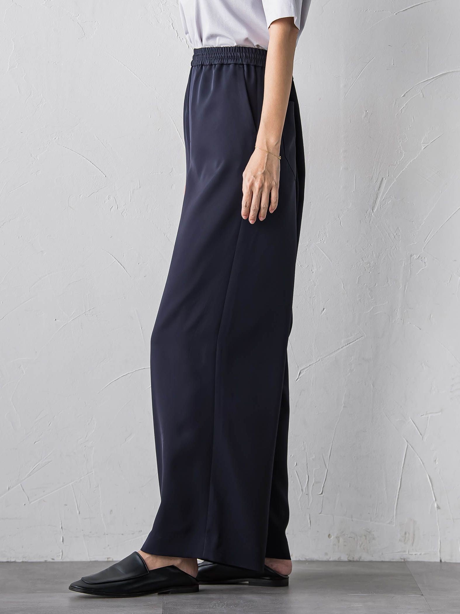 【大きいサイズ】【受注会限定】トリアセチノワイドパンツ