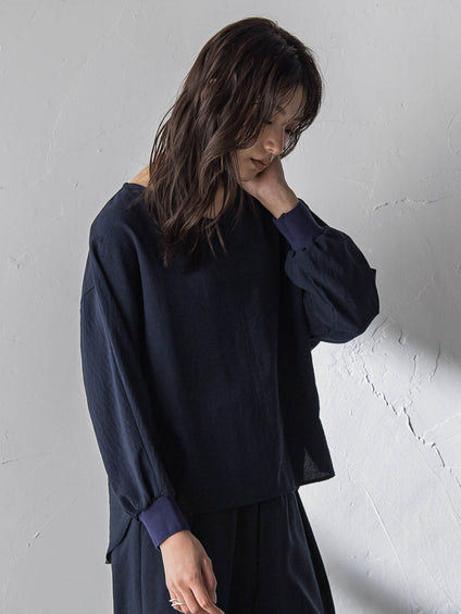 【一瞬で楽とキレイを叶える】タンブラーオックスギャザー袖ブラウス≪手洗い可能≫