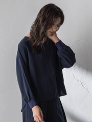 【一瞬で楽とキレイを叶える】タンブラーオックスギャザー袖ブラウス≪手洗い可能≫