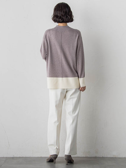 【大きいサイズ】ファインウールハイネックニット