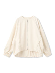 サテンジップブルゾン