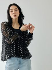 フラワー刺繍テキスタイルカーディガン