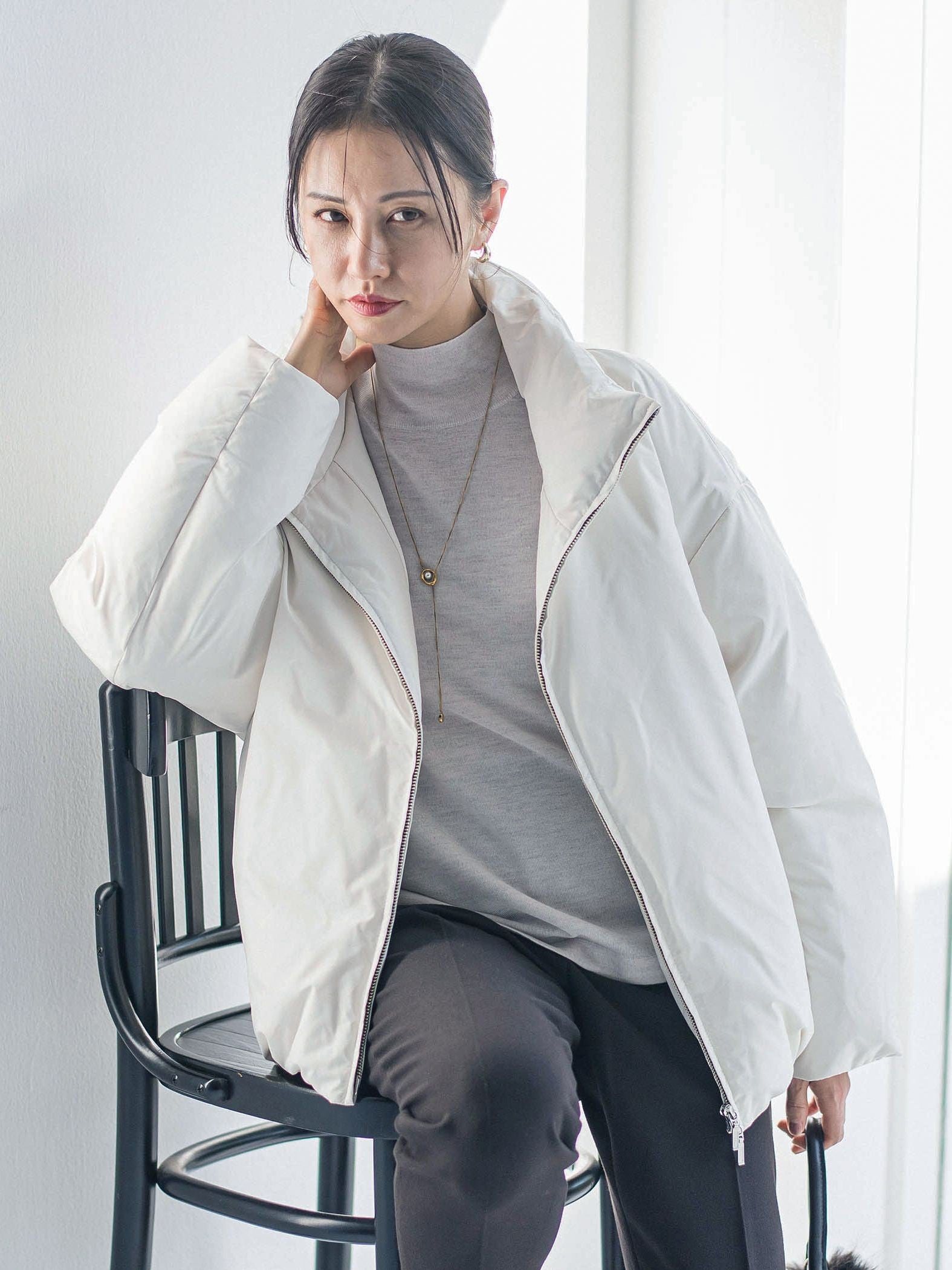 スタンドカラーダウンブルゾン≪WEB限定11号サイズ≫