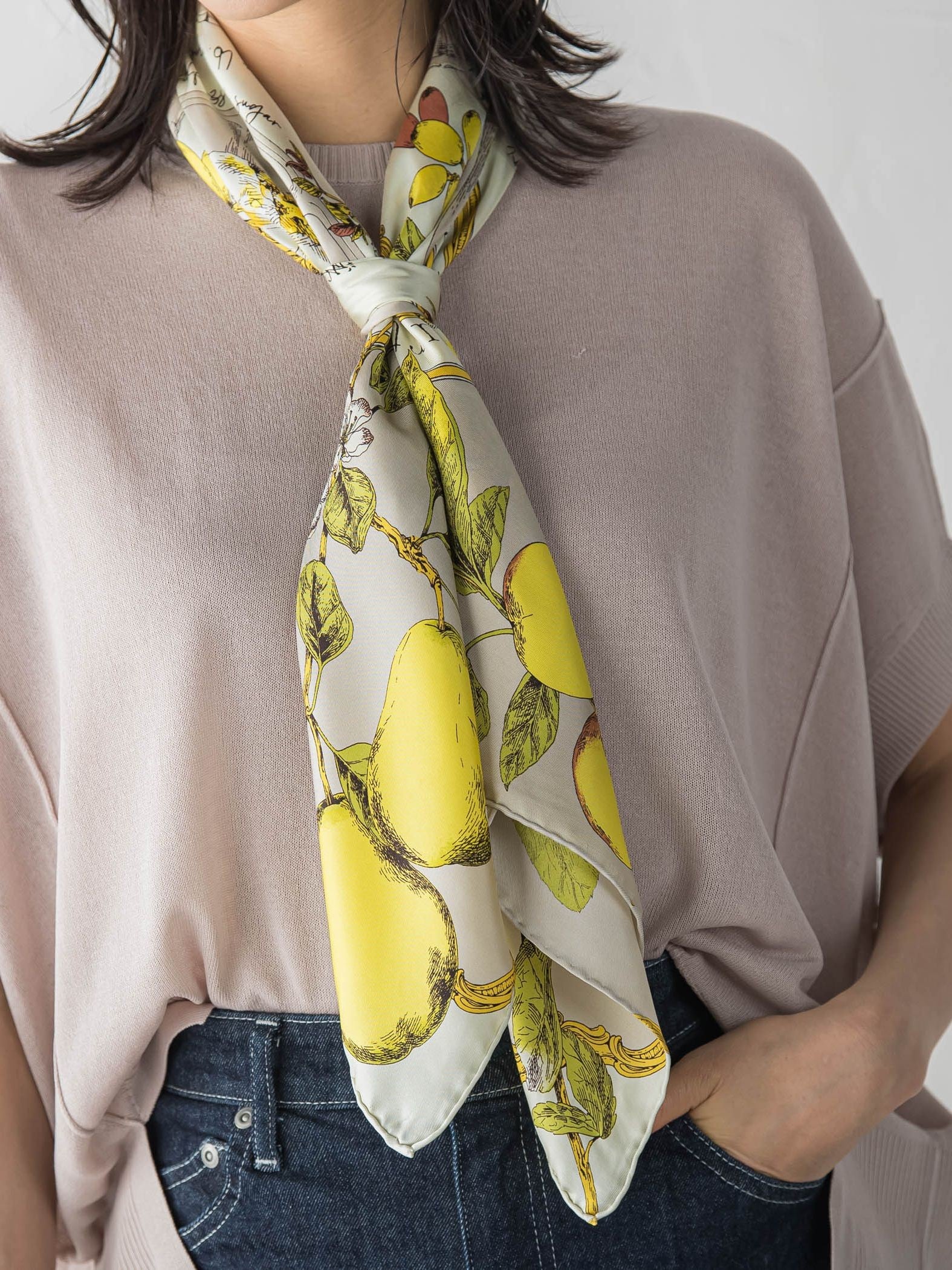 【WEB限定】【manipuri】＜シルクスカーフ88＞アンティークレシピ