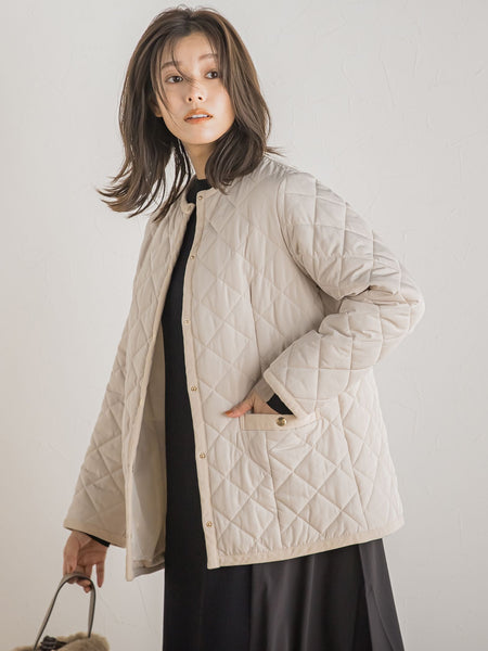 2024受注商品 yori ベージュ キルティングジャケット F はいら 新品
