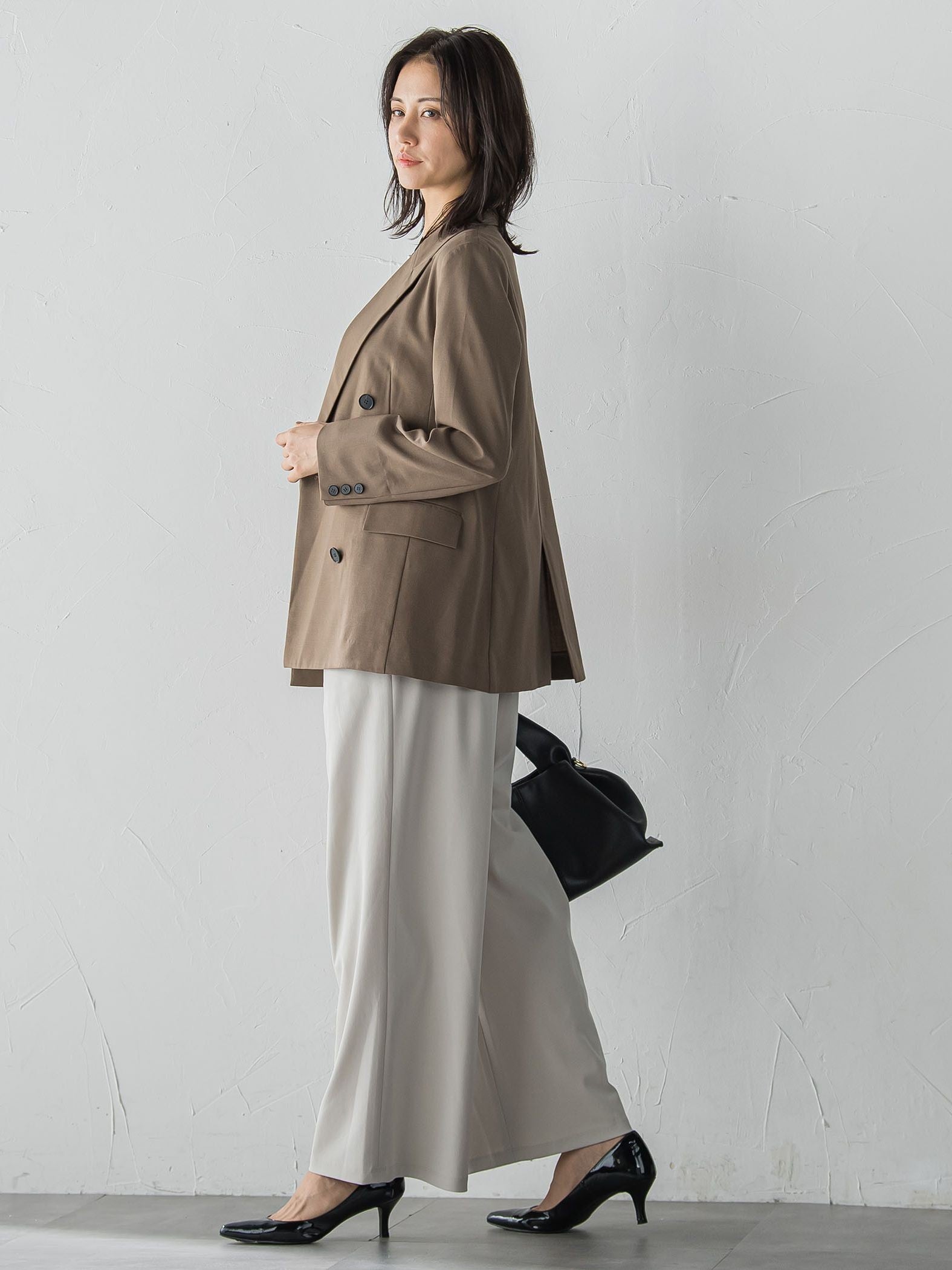 【WEB限定】Active Beautyワイドパンツ≪洗濯機で洗える≫