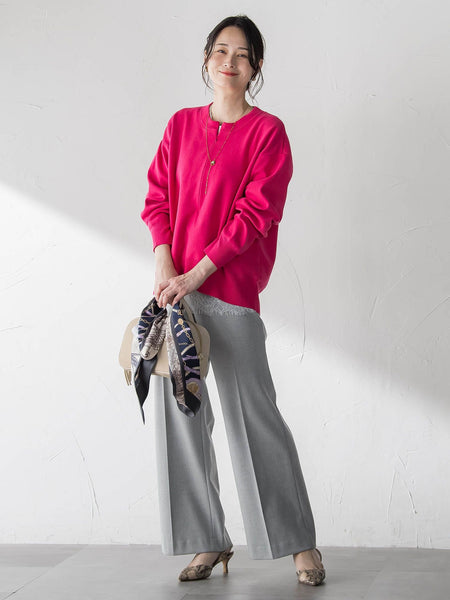 【WEB限定】お肌にやさしいファスナーニット≪手洗い≫