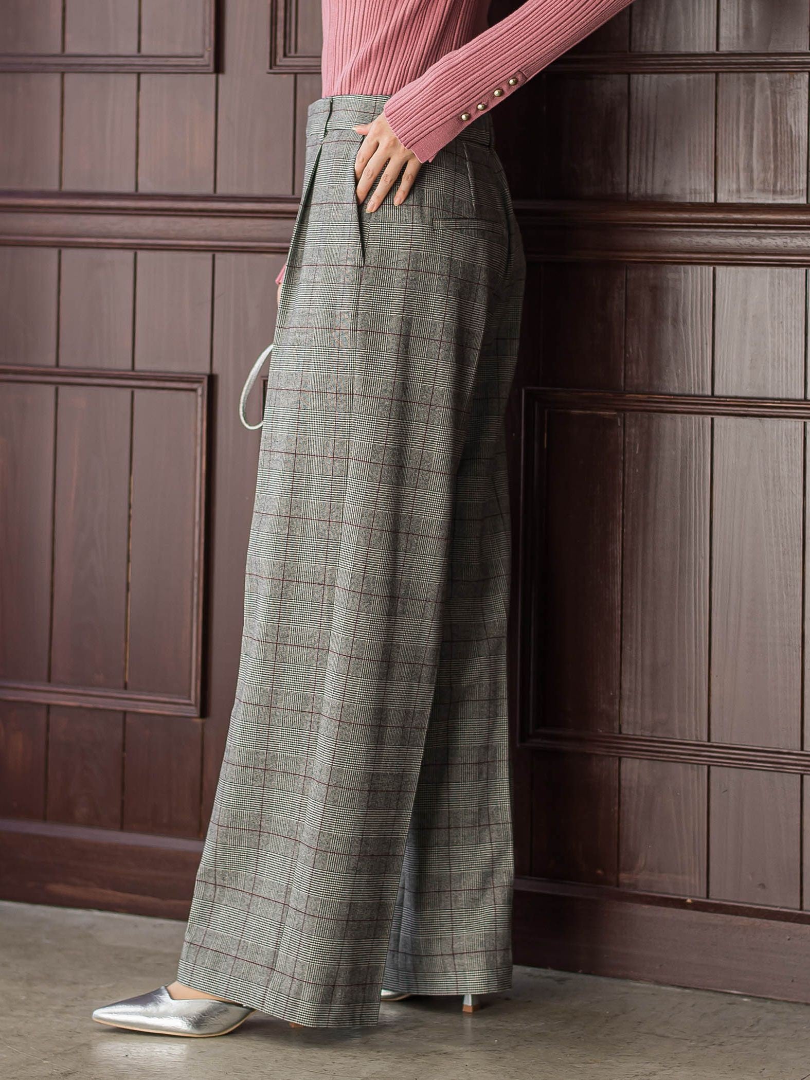 【新色追加】両面起毛ストレッチパンツ≪洗濯機で洗える≫