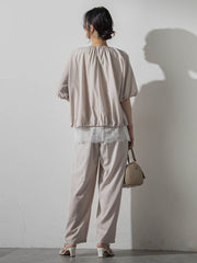 ナチュラルストレッチカーブパンツ≪セット着用可≫