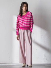 LEVITA Vネックドルマンニットプルオーバー