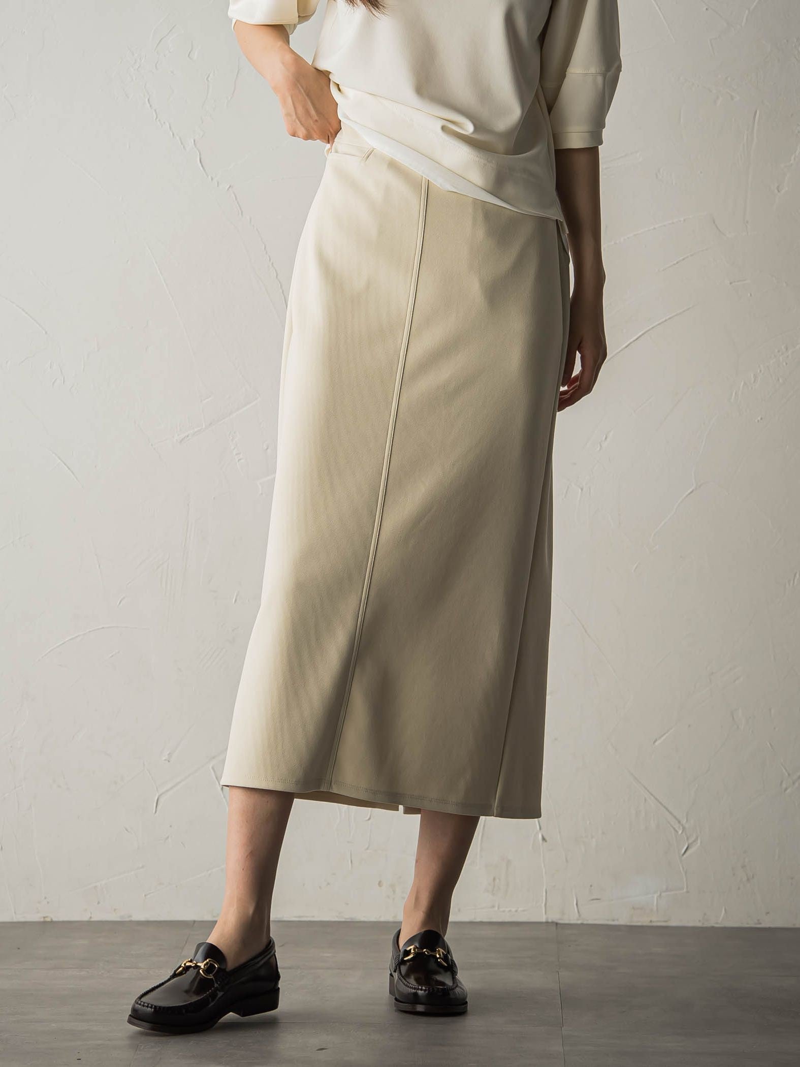 ジョーゼットダンボールAラインスカート≪セットアップ対応/洗濯機で洗える≫