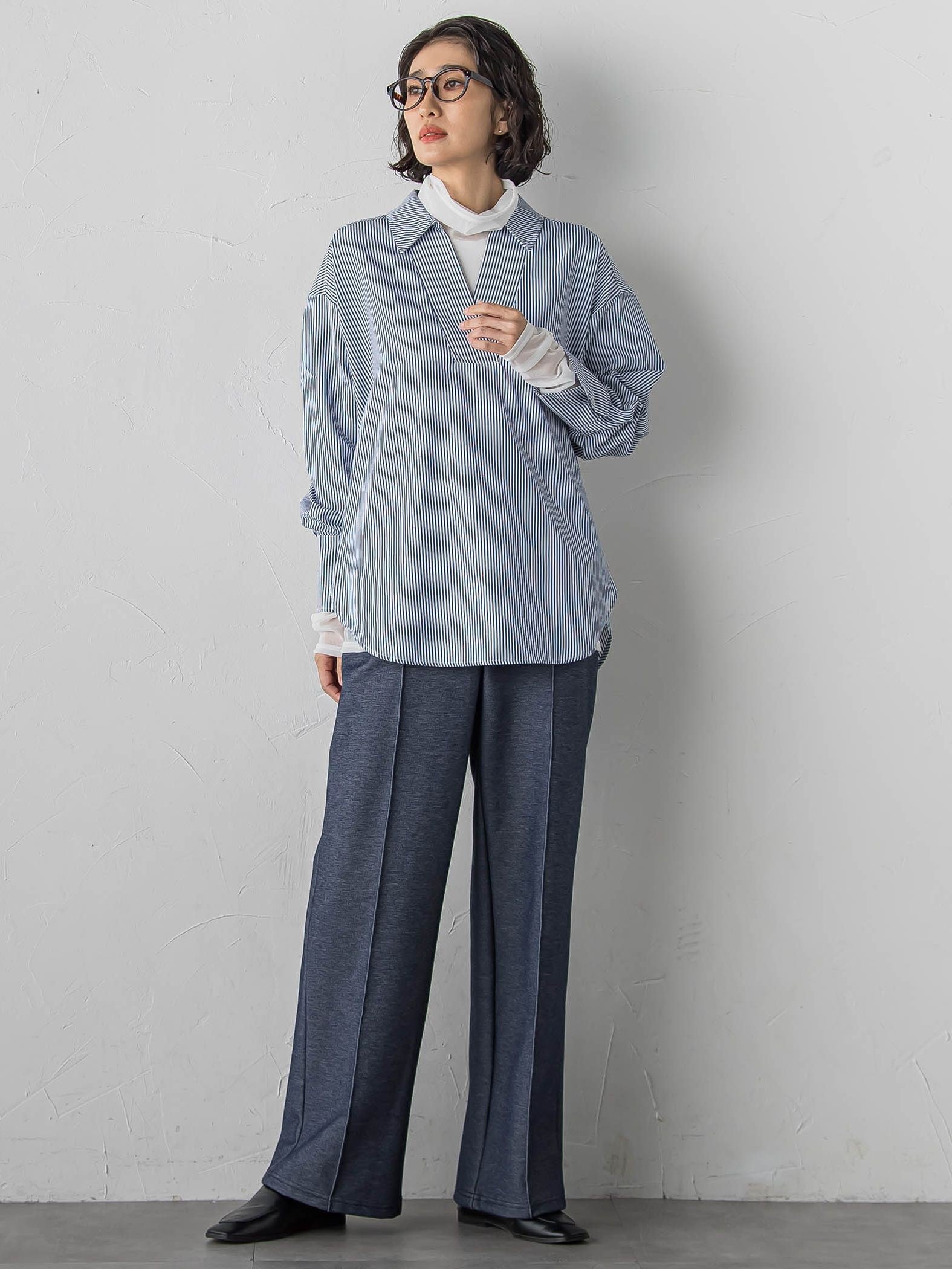 【WEB限定】”3コーデが叶う2点セット”ニット×シャツ