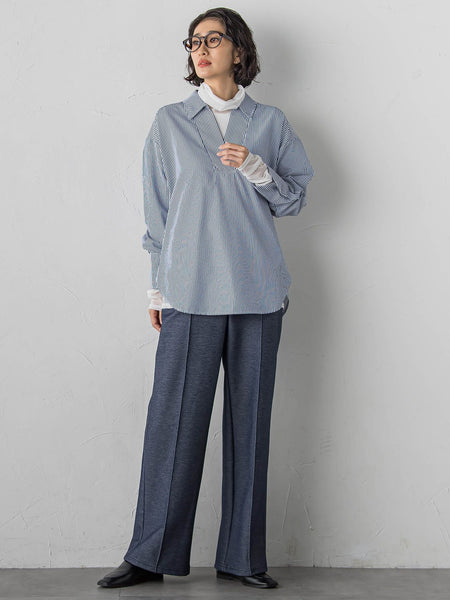 【WEB限定】”3コーデが叶う2点セット”ニット×シャツ