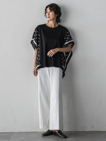 ドットスカーフ切り替えカットソー