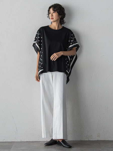 ドットスカーフ切り替えカットソー