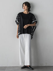 ドットスカーフ切り替えカットソー