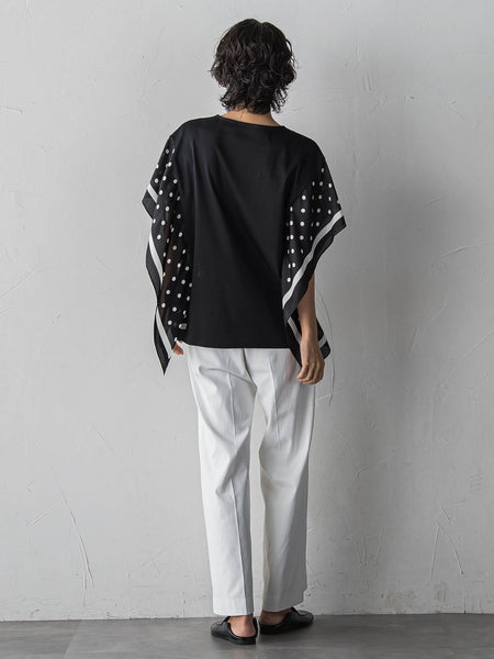 ドットスカーフ切り替えカットソー