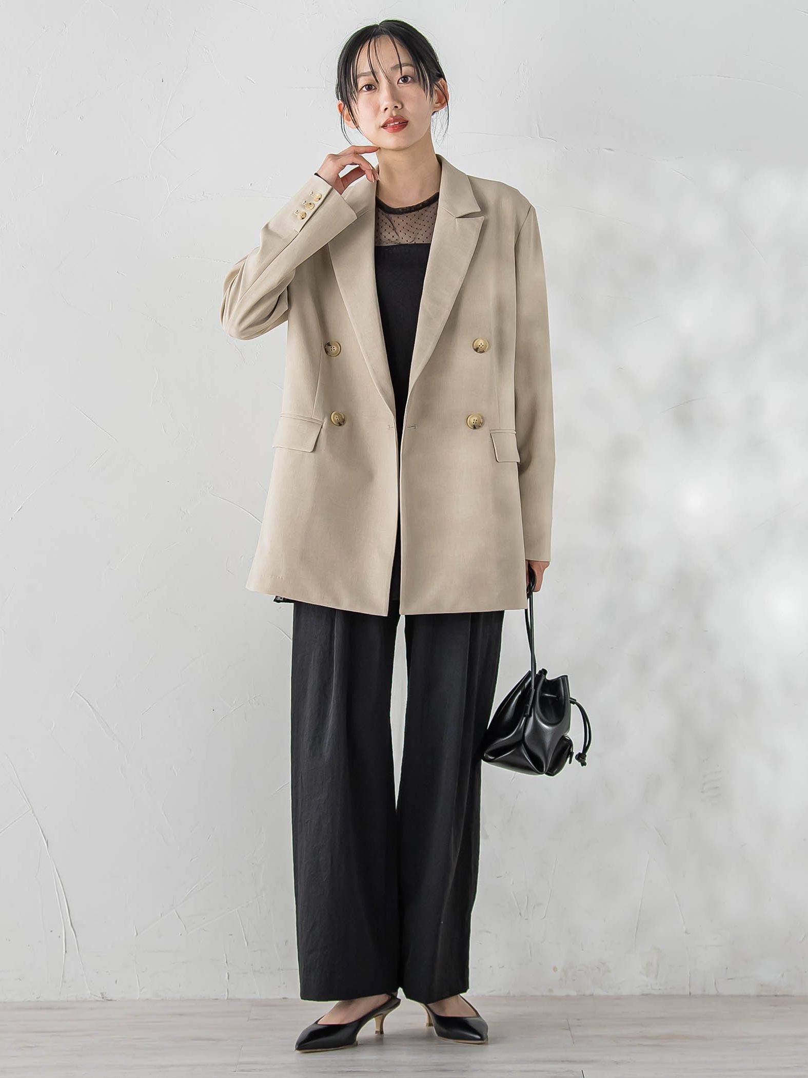 チュールドットチュニックプルオーバー≪洗濯機で洗える≫