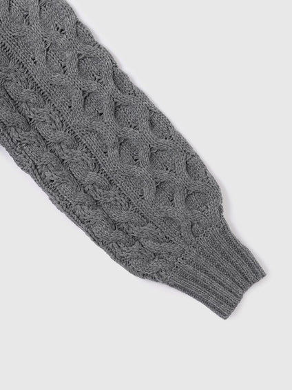 バルキーケーブルハーフジップニット≪手洗い可能≫