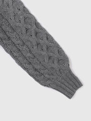 バルキーケーブルハーフジップニット≪手洗い可能≫