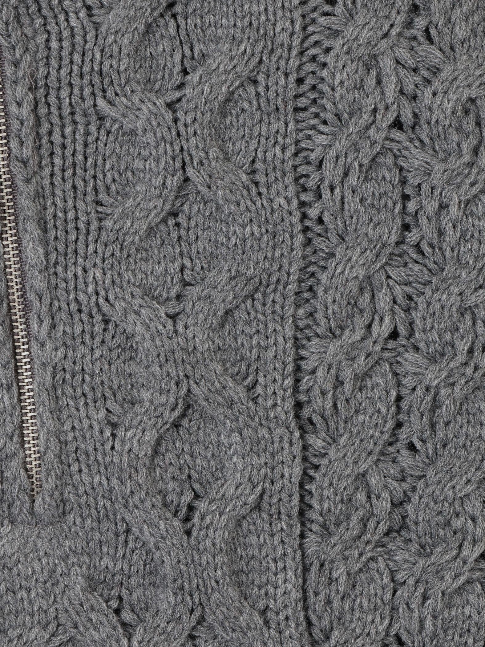 バルキーケーブルハーフジップニット≪手洗い可能≫