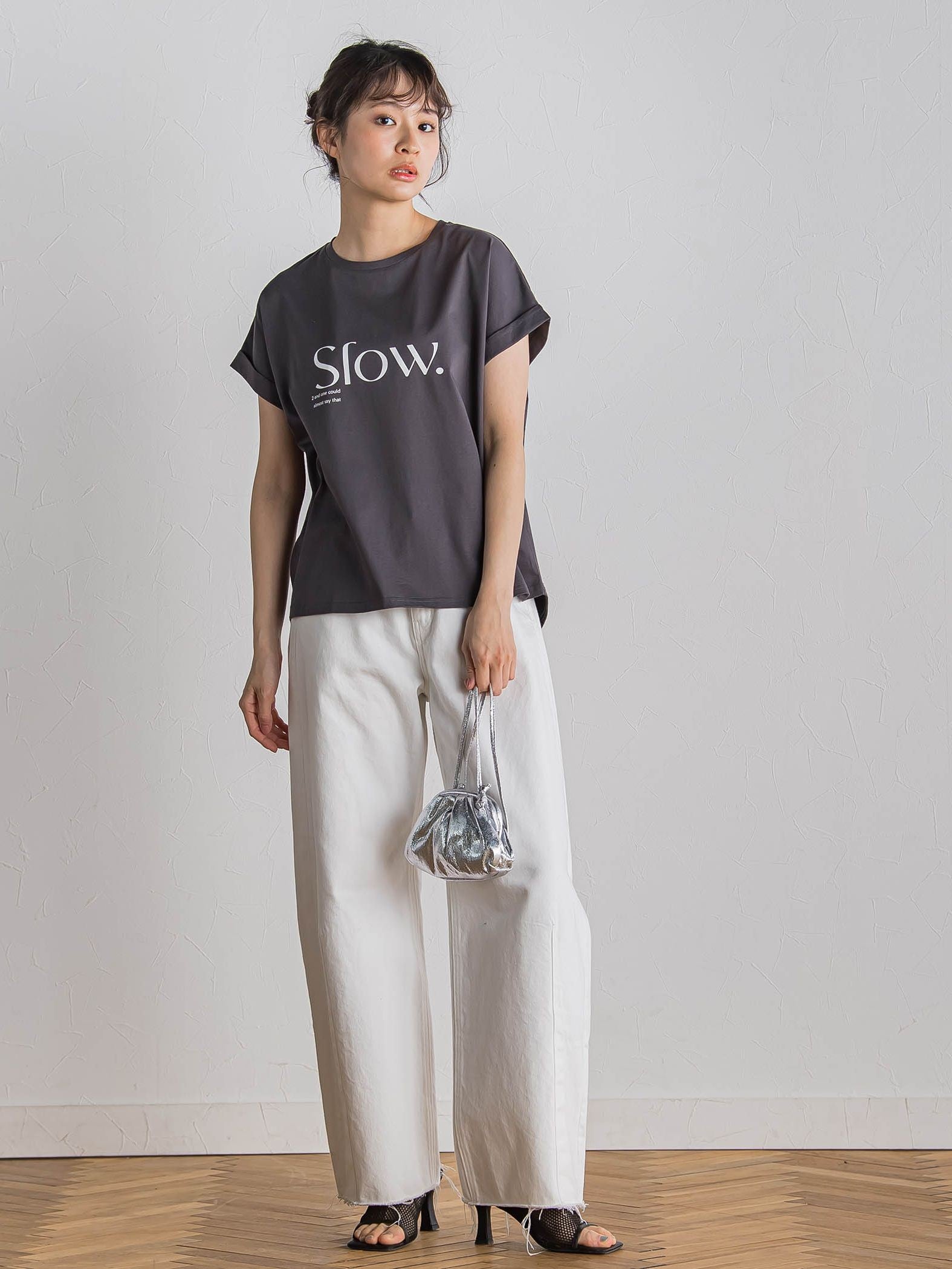 ドライタッチコットンロゴTシャツ≪洗濯機で洗える≫