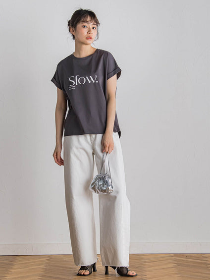 ドライタッチコットンロゴTシャツ≪洗濯機で洗える≫